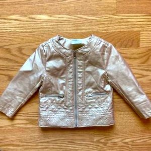 Gold Pleather Jacket Girl’s Size 2